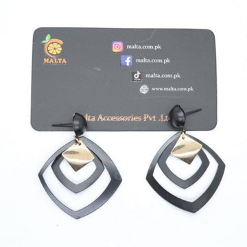 Malta Double  Layer Square Style Earrings